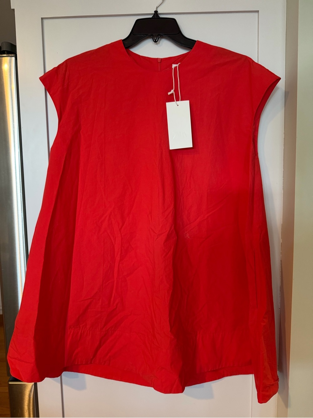 Zara Red Cap Sleeve Mini Dress Size Small New NWT